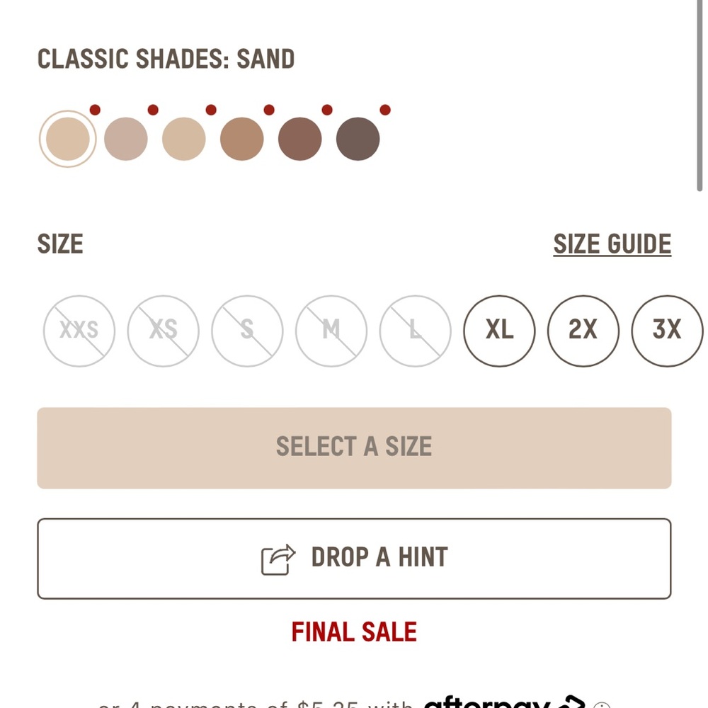 NWT SKIMS Super Cropped Shirt in Sand - XL - Picture 8 of 9